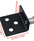 Two Sets Built To Last Heavy Duty Hidden Pivot Hinges For Wooden Doors Cabinets And Furniture Black Stainless Steel L Type Concealed Hinges With Bushing For Wardrobes And Display Cabinets. Black stainless steel hidden pivot hinge, 35mm x 32.5mm x 16mm, for cabinets