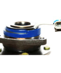 Close-up of a Wheel Hub And Bearing Assembly With ABS Sensor Ready To Roll 5 Lug, showing polished hub and ABS connector.