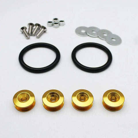 Aluminum Bumper Quick Release Fasteners Kit For Cars Front And Rear Bumpers With Washers Nuts Screws And O Ring Seals
