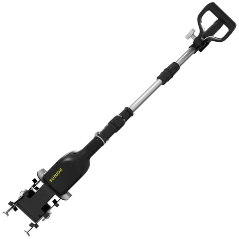 Cordless Garden Tiller And Cultivator With Telescopic Pole And Auxiliary Handle No Cord Needed 6 Inch Steel Blades 24V Tool Only