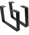 14 Inch U Shaped Solid Steel Table Legs 2 Pack Built Tough Black For Coffee Tables TV Stands Benches Desks And Furniture Makeovers Easy DIY