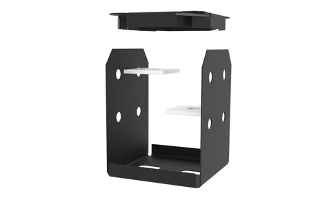 Built Tough 8x8 Deck Post Base Brackets 4 Pack For Pergola Gazebo Playset Fits Actual 7.5x7.5 Posts Black Powder Coated Steel with standoff