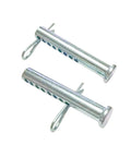 Adjustable Porous Clevis Pin Kit With Spring Steel 8 Hole Pin And R Clip, Galvanized Extended 7 16 Inch Diameter, 4 Pack