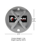 Hella Sturdy Wall And Ceiling Mount Bracket For Bodyweight Suspension Trainers Compatible With Battle Ropes, 4.75 in steel plate.