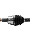 4WD Front CV Axles For Chevy Silverado 2500 HD 2001 Through 2010 Replacement Front Axle Shafts Set Of 2 For 4x4 Trucks Heavy Duty Performance And Rugged Durability, close-up axle shaft with CV boot
