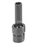 Impact Socket 10mm Three Eighths Inch Drive 6 Point Deep Universal Fit for Auto Repair Built Tough for Long Lasting Use Black Oxide Finish