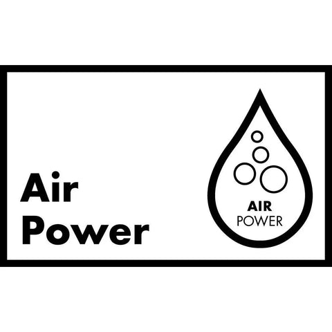 Diagram of "Air Power" technology for 6-Inch Rain Showerhead With RainAir Air Infusion and AirPower, Chrome Finish, No-Clog Spray