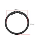 Two Pack Bike Flywheel Cassette Spacer 1.8mm Flywheel Gasket For Eight Nine Ten Eleven Speed Mountain Bikes Easy Install Tight Fit Reduces Shake 40.5 By 34.7 mm Black. Image shows black 1.8mm gasket with measurements.