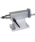 Heavy Duty Four Axis Lathe Tailstock With Manual Telescopic Lever And Adjustable Indexing Head, solid aluminum frame, for CNC machining.