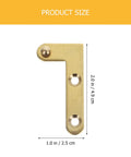 360 Degree Rotating Pivot Hinge Set For Concealed And Secret Doors Seamless Swivel Frame Hardware For Cabinets Windows French Doors With No Sweat Setup And Smooth Glide Action, brass hinge size 2.0 in x 1.0 in.