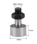 Rock Solid Cf8 Kr19 Cam Follower Needle Roller Bearing With 19Mm Roller Diameter And 11Mm Width Plus M8x1.25 Stud Thread Sealed Heavy Duty Design For Smooth Durable Track Motion 2 Pack showing dimensions.