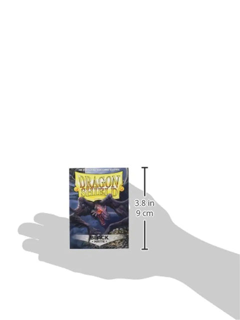 Top Shelf Matte Card Sleeves 100 Pack Standard Size Kickin Tough Protection For Trading Card Games Smooth Shuffle Experience, shown in hand for size.