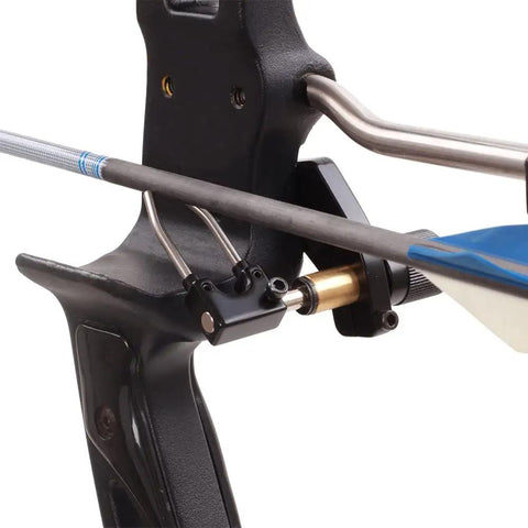 Built Tough Durable Aluminum Arrow Rest For Recurve And Compound Bows Screw In Right Hand Archery Rest installed view