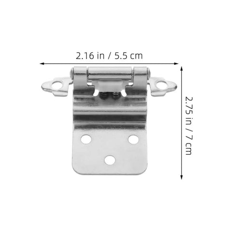 No Slam Soft Close Frameless Inset Cabinet Hinges 4 Pack for Kitchen and Bath Cabinets with dimensions