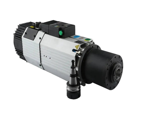 Beefy Long Nose Automatic Tool Changing CNC Spindle 9KW Air Cooled 24000RPM ISO30 220V 380V with taper holder for machining.
