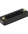 Heavy Duty Quick Release NATO Rail Plate With 1/4 20 Screws, black, flat design, ideal for camera cage setups.