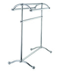 Freestanding Pedestal Towel Rack In Polished Chrome Triple Towel Design Built To Last Durable Brass Construction With Corrosion Resistant Finish Vintage Style Bathroom Organizer For Towels And Linens.