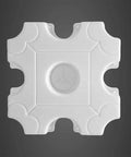Top view of 11.81 Inch Round Hole Concrete Stepping Stone Mold for DIY Garden Paths and Patios, durable plastic for hollow pavers.