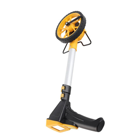Fabater Foldable Digital Distance Measuring Wheel 6.3" AntiSlip Road Measuring Tool for Builders, Land Surveyors, with yellow wheel