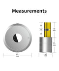 Measurements of Zero Fuss Keyless Entry Setup With This Game Changing Smart Lock featuring fingerprint scanning and sturdy cylinder.