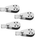 Beefy Stainless Steel Sailing Pulley Block Set 4 Pack For Marine Rigging And Kayak Gear Rugged Pulleys With Smooth Bearings