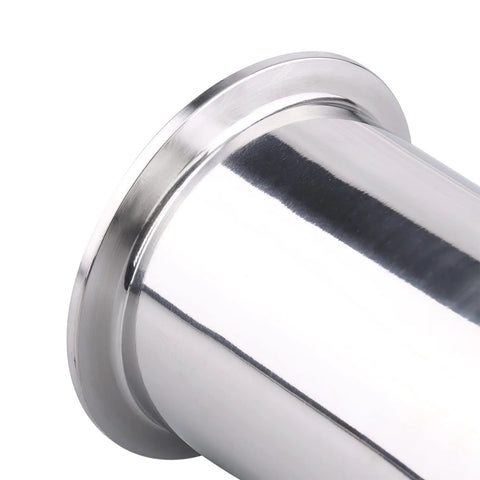 DERNORD stainless steel sanitary spool tube with 2.5 in tri-clamp flange, 304 seamless tubing, 36 in length