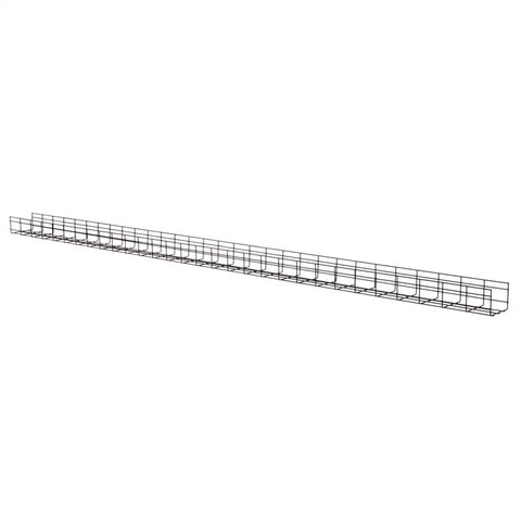 Pro Grade Wire Mesh Cable Tray System 10 Pack 6x4 Inch To 10 Feet Long For Data Center Cable Management in black steel