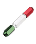 Pin Gauge Handle For Go No Go Gauges, Aluminum Alloy Double End Clamp Handle In Green Red, 0.3 To 16mm Range, shown angled