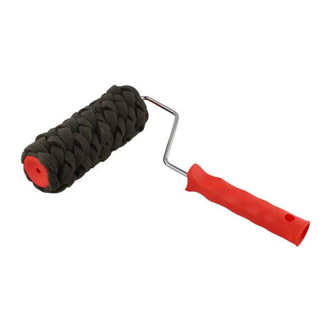 Top Shelf Textured Stone Finish Paint Roller with sturdy grip handle and super high absorption sponge cover for wall art.