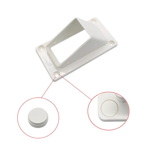 Two Pack Vinyl Stair Hand Rail Bracket Kit For 2 Inch By 3 And A Half Inch Rails, White Fence Brackets With Screws Included, Durable Weatherproof Vinyl Mounts For Decks And Fences, Easy Install