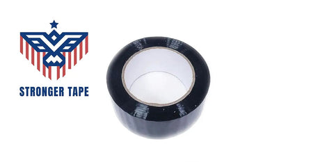 Heavy Duty Badass Black Packing Tape 2 Inch X 110 Yards Carton Sealing Roll Water Based Adhesive, black tape roll with logo.