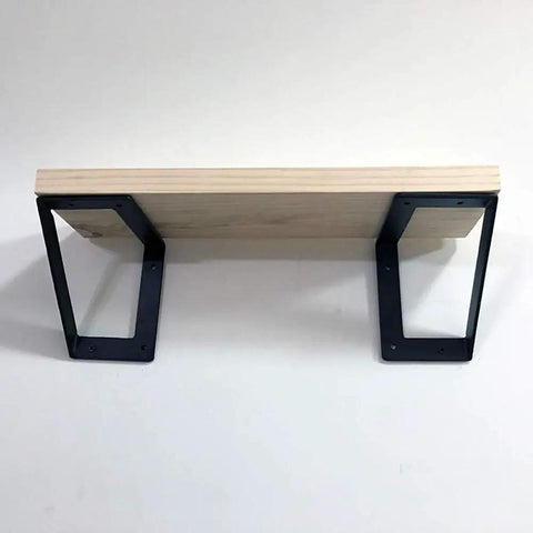 Heavy Hitter Iron Corner Brackets For Floating Shelves Built Tough Right Angle Wall Support Takes A Beating Holds Up To 176 Pounds Pair Of Two Matte Black support shelf with iron brackets