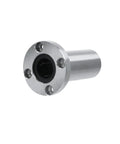 Front view of 4 Pack Beefy Extra Long Round Flange Linear Bearings LMF20LUU 20mm Bore for packaging machinery and printers