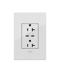 Tamper Resistant 20 Amp USB Type C Outlet With Lightning Fast 30 Watt Power Delivery And Matching White Wall Plate frontal view