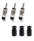 Three Pack DIN Plug Crimp RF Connector Straight Adapter For Your Car Radio Antenna Setup ISO Socket To DIN Plug 50 Ohm