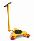Heavy Duty Machine Skate Rolling Mover With 3 Ton Capacity, Rugged Carbon Steel Plate And Alloy Casters For Smooth Facility Moves, yellow design.