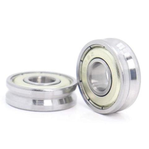Heavy Duty V Groove Sealed Ball Bearings For Pulley Wheels And Linear Guide Tracks 8X22X7mm in detail, showcasing smooth finish.