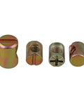 Barrel Nuts And Cross Dowels Slotted Set Zinc Plated Steel M6 M8 Threads Multiple Sizes 10 20 50 Pcs Kit