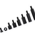 250Pcs Long Lasting Nylon Standoff Spacer Kit for Circuit Boards, Anti Signal Interference Hex Pillars, M2 Single Pass C Model Mounting Hardware Set With Nuts, Screws, and Male and Female Standoffs for Chip Thermal Channels black nylon standoffs and nut