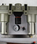 Top view of Three Quarter Inch Air Filter Regulator Lubricator All In One FRL Combo For AC5000 Series Modular SMC Type PNEMATIC SNS.
