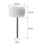 Mini Wool Felt Polishing Wheel Kit For Rotary Tools 100 Pcs 1 Inch Heads With 3mm Shank Cotton Thread Polishing Mini Brush