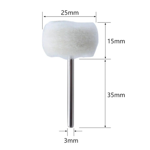 Mini Wool Felt Polishing Wheel Kit For Rotary Tools 100 Pcs 1 Inch Heads With 3mm Shank Cotton Thread Polishing Mini Brush