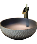 USZWBY Vessel Sinks Wash Basin Ceramic Art Table Retro Wash Basin Bathroom Wash Basin Round Home Bathroom Sink with elegant design.