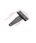 Heavy Duty 20 Pack T Shaped Hinges with Screws for Outdoor Wood Fence and Barn Doors, 270 Degree Swing visible with dimensions