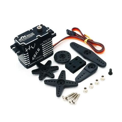 46Kg Beefy High Voltage Waterproof Servo With Full CNC Aluminum Shell And Steel Gears Digital Standard Coreless Torque with accessories