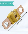 Heavy Duty Three Pack AMI Midi Automotive Fuses Offering Sixty Amp Bolt On Mounting For Smooth Circuit Protection Across Cars Trucks Golf Carts And Pickup Beds No Hassle Install, showing fuse size details.