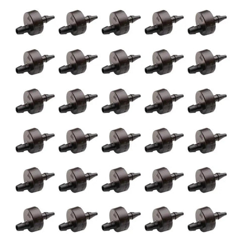 1 GPH Pressure-Compensating Drip Emitter 30 Pack Spot Watering Dripper For One Quarter Inch Tubing Self-Piercing Design