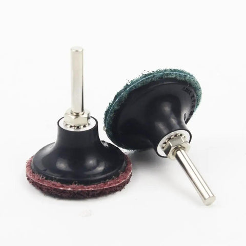 Five Pack Disc Pad Holder Set With Quick Change 1 Inch 2 Inch 3 Inch Pads, One Quarter Inch Shank For Die Grinder Accessories.