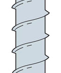 Illustration of Heavy Duty Concrete Screw Anchor Five Eighth Inch By Four Inch Hex Washer Head Zinc Plated Titen HD for cracked concrete.