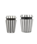 Precision ER Collet Chuck For Milling Tool Holder Machine Spindle With 0.005mm Accuracy High Stability No Deform Crack For Boring Tapping 2mm Runout, silver with vertical slits design.